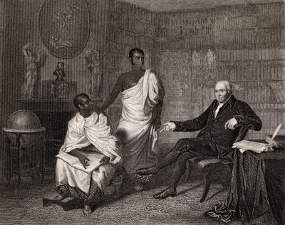 Dr Adam Clarke e i sacerdoti di Buddha, inciso da Robinson da Alexander Mosses